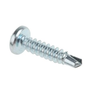 RS PRO Bright Zinc Steel Self-Drilling Screw 4.2 mm Diameter 19 mm Length Pozidriv Pan Head 546-5979