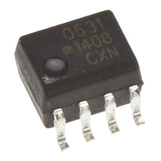 Broadcom DC Input 2-Channel Transistor Output Optocoupler Surface Mount 8-Pin SOIC HCPL-0531-000E