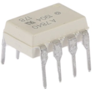 Broadcom Optocoupler, Through Hole, 8-Pin PDIP, Transistor Output, 3.4μs Rise Time, 400mA Input Current, HCPL-7840-000E