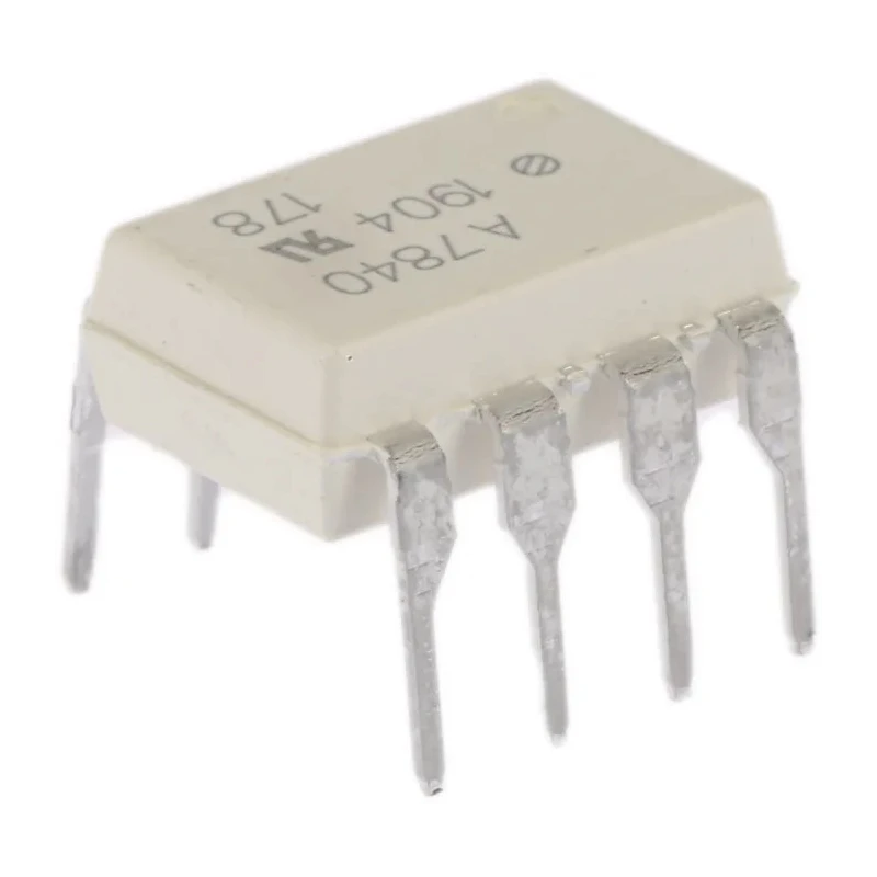 Broadcom Optocoupler, Through Hole, 8-Pin PDIP, Transistor Output, 3.4μs Rise Time, 400mA Input Current, HCPL-7840-000E