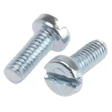 RS PRO Steel Slot Cheese Head Machine Screw M4 Thread 10 mm Length Passivated Zinc Plated 546-6225