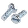 RS PRO Steel Slot Cheese Head Machine Screw M4 Thread 10 mm Length Passivated Zinc Plated 546-6225