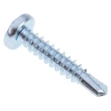 RS PRO Bright Zinc Steel Self-Drilling Screw 4.8 mm Diameter 25 mm Length Pan Head Pozidriv Drive DIN 7504N 546-6017