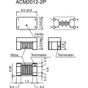 TDK Surface Mount Common Mode Line Filter with Ferrite Core, 400 mA Idc, 2520 Package ACM2520-301-2P-T
