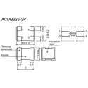 TDK Surface Mount Common Mode Line Filter with Ferrite Core 300mA Idc, 2520 Package ACM2520-601-2P-T