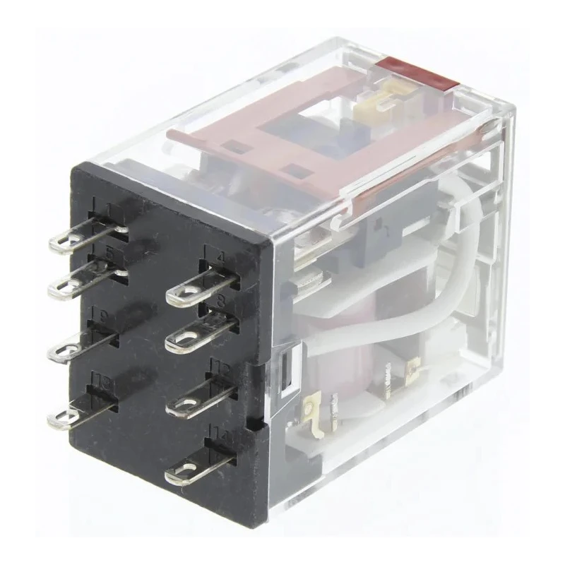 Omron DIN Rail Power Relay 24V AC Coil 10A Switching Current DPDT MY2IN AC24(S)