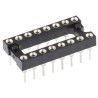 E-TEC 2.54 mm Pitch Vertical 16 Way Through Hole Turned Pin Open Frame DIL Socket, 3A POS-316-S001-95 X25