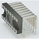 E-TEC DIL Socket 20 Way 2.54 mm Pitch Right Angle Through Hole Turned Pin Closed Frame LEH-320-S900-95