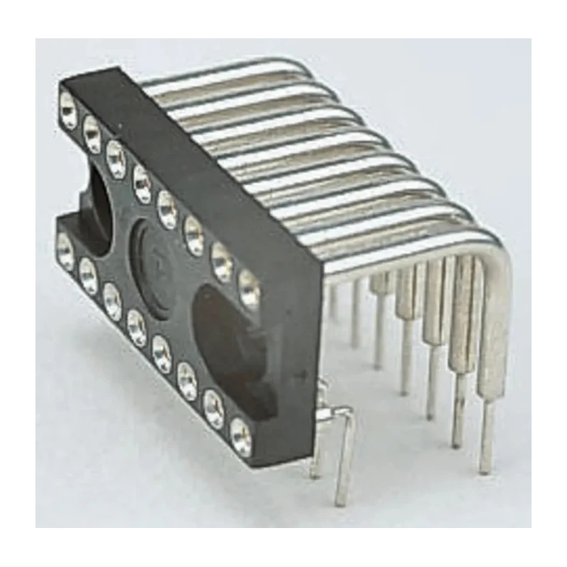 E-TEC DIL Socket 20 Way 2.54 mm Pitch Right Angle Through Hole Turned Pin Closed Frame LEH-320-S900-95