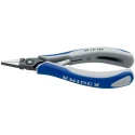 Knipex Flat Nose Plier 130mm Overall Length, 1.4mm Tip Size, Chrome Steel, Burnished Finish 34 12 130