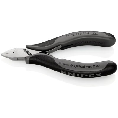 Knipex Side Cutter With Bevel ESD Safe Diagonal Cutter 7mm Jaw Width 115mm Overall Length 77 52 115 ESD