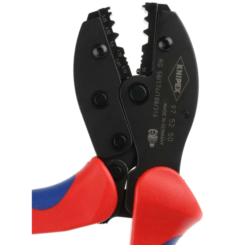 Knipex PreciForce 1.5 mm Crimp Tool for TNC and BNC Connectors 220mm Length 97 52 50