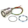 Schurter Illuminated Piezo Switch SPST Through Hole IP67, 100mA, -40°C to 85°C IP67