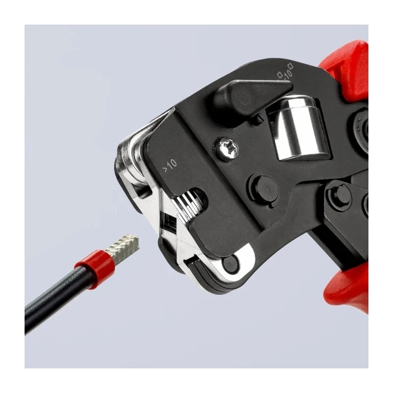 Knipex Crimp Tool for Bootlace Ferrule 0.08 - 10.0 and 16.0 mm², Comfort Grip, 190mm 97 53 09