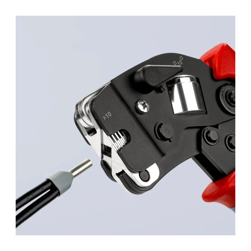 Knipex Crimp Tool for Bootlace Ferrule 0.08 - 10.0 and 16.0 mm², Comfort Grip, 190mm 97 53 09