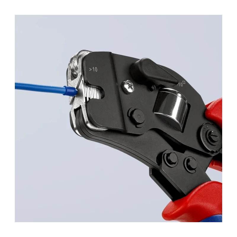 Knipex Crimp Tool for Bootlace Ferrule 0.08 - 10.0 and 16.0 mm², Comfort Grip, 190mm 97 53 09