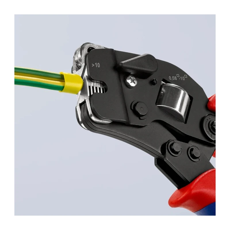 Knipex Crimp Tool for Bootlace Ferrule 0.08 - 10.0 and 16.0 mm², Comfort Grip, 190mm 97 53 09