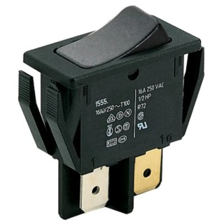 Marquardt SPST Latching On-Off Rocker Switch Panel, Polyamide Housing, Panel Mount, 16A 250V AC, Model 1551.3102