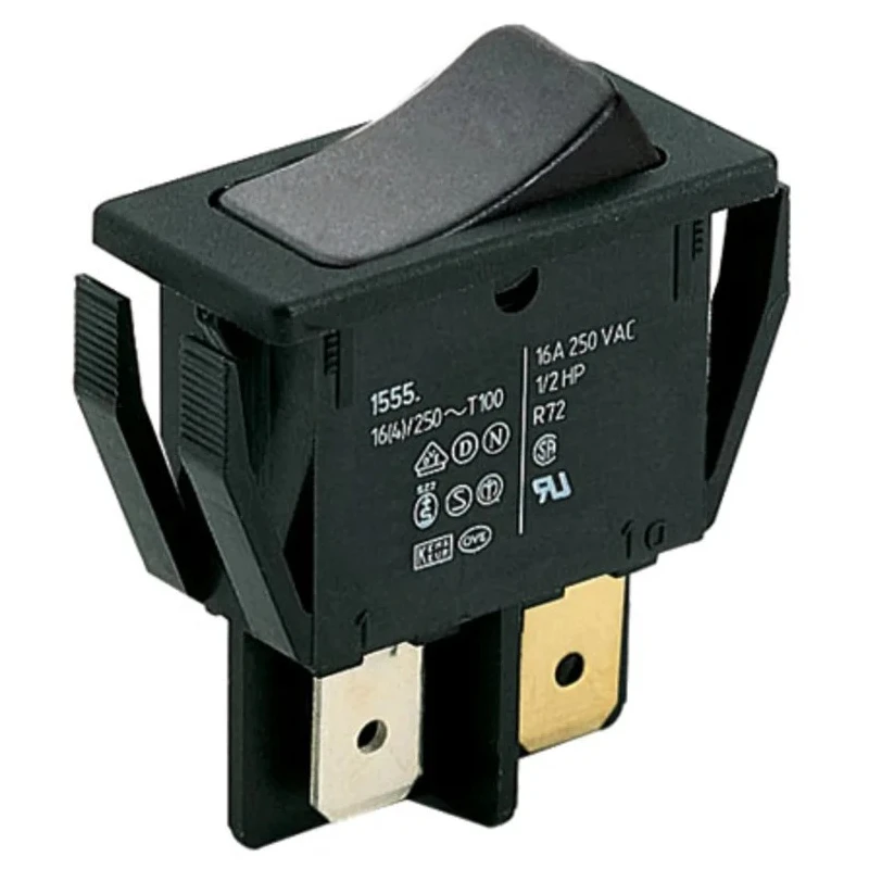 Marquardt SPST Latching On-Off Rocker Switch Panel, Polyamide Housing, Panel Mount, 16A 250V AC, Model 1551.3102