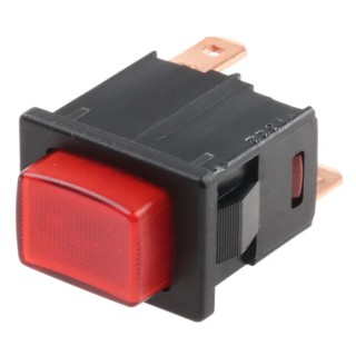 Marquardt Illuminated Red Rectangular Push Button Switch Panel Mount SPST IP40 IP67 1686.1101