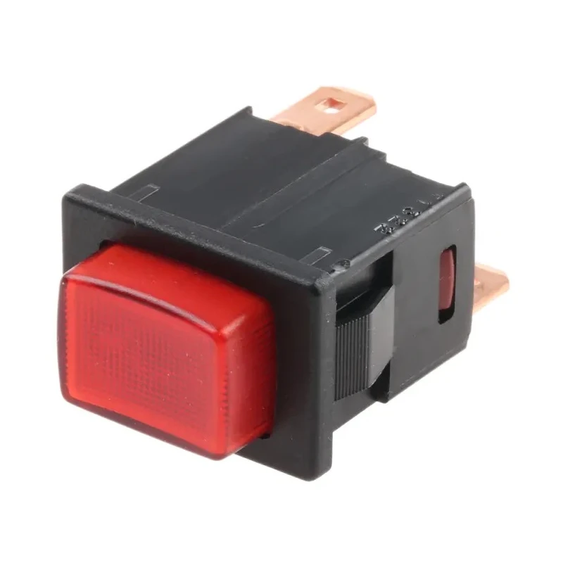Marquardt Illuminated Red Rectangular Push Button Switch Panel Mount SPST IP40 IP67 1686.1101