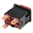 Marquardt Illuminated Red Rectangular Push Button Switch Panel Mount SPST IP40 IP67 1686.1101