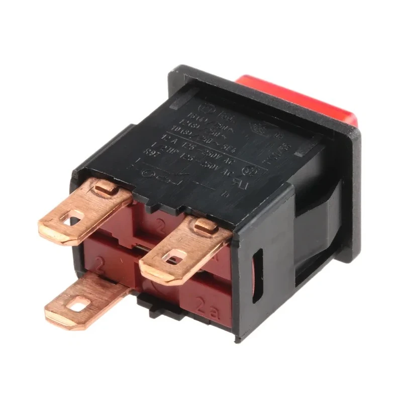 Marquardt Illuminated Red Rectangular Push Button Switch Panel Mount SPST IP40 IP67 1686.1101