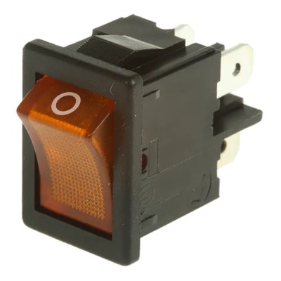 Marquardt Illuminated DPST On-Off On-Off Rocker Switch Panel 250V AC 4A IP40 1855.1104
