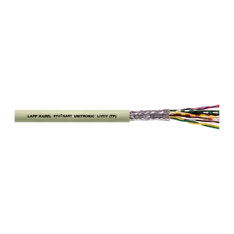 Lapp UNITRONIC LiYCY Series Twisted Pair Cable 12 Pairs 24 Cores 0.25 mm² 50 m Grey Sheath Polyvinyl Chloride 0035806