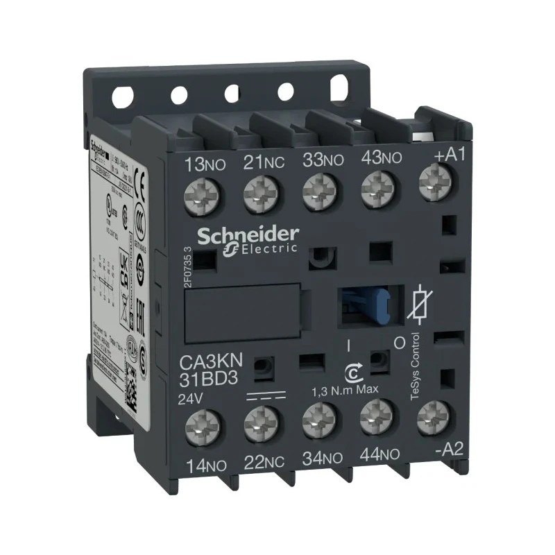 Schneider Electric Contactor 10 A 24V DC Control Circuit, 3 NO/1 NC, 690V DC CA3KN31BD3