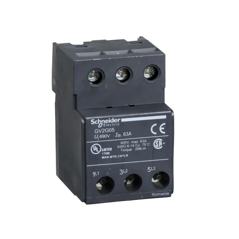 Schneider Electric TeSyS GV Contactor Terminal Block for use with GV2 Series 63A DIN Rail Mount GV2G05
