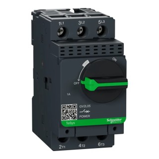 Schneider Electric Motor Protection Circuit Breaker TeSyS GV Series Thermal Magnetic 1A, 1.7A, 690V, 3 Poles GV2L05