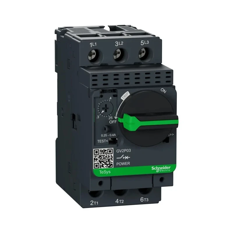 Schneider Electric Motor Protection Circuit Breaker TeSyS GV Series 250mA, 400mA Current Rating, 690V Supply Voltage GV2P03