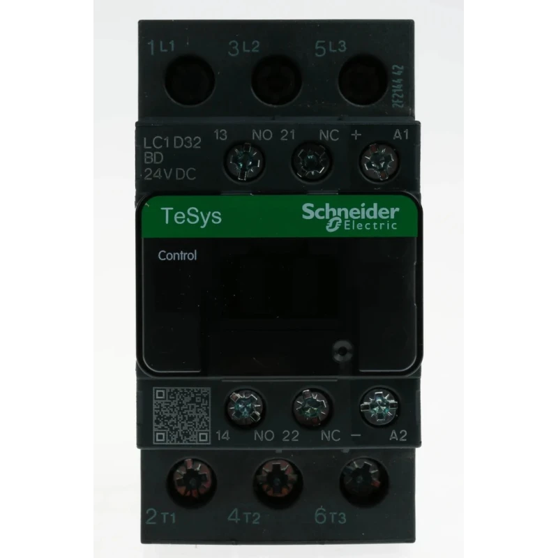 Schneider Electric Motor Control Contactor LC1D 24V DC Coil, 3-Pole, 32A, 15 kW, 690V AC 