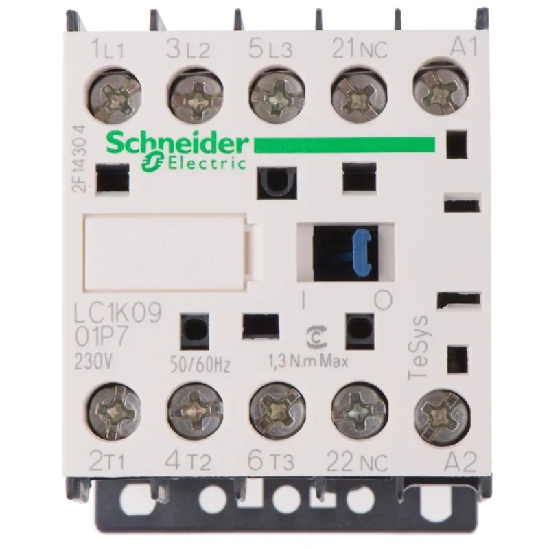 Schneider Electric LC1K Contactor, 230V AC Coil, 3-Pole, 9 A, 4 kW Motor Control LC1K0901P7