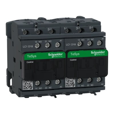 Schneider Electric LC2D Contactor, 230V AC Coil, 3-Pole, 18 A, 7.5 kW, 3 NO, 690V AC LC2D18P7