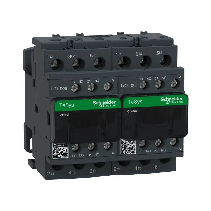 Schneider Electric LC2D25FE7 TeSys D Contactor, 110V AC Coil, 3-Pole, 25 A, 11 kW, 3 NO, 690V AC LC2D25FE7