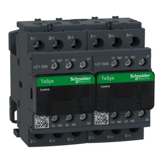 Schneider Electric LC2D Contactor, 24V AC Coil, 3-Pole, 25A, 11 kW, 3 NO, 440V AC LC2D25B7