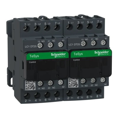 Schneider Electric LC2DT25P7 LC2D Contactor, 230V AC Coil, 4-Pole, 25 A, 1.56 W, 4 NO Contacts, 690V AC