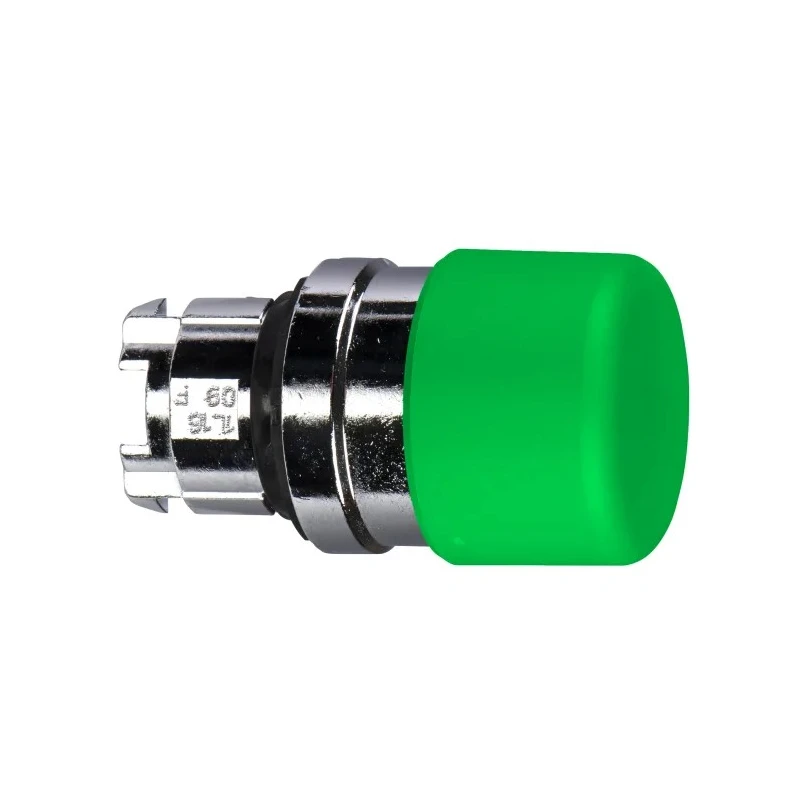 Schneider Electric Harmony XB4 Series Green Momentary Push Button Head, 22 mm Cutout Diameter, Metal, IP69K and IP66 ZB4BC34