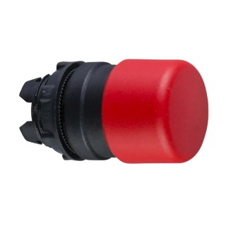 Schneider Electric Harmony XB5 Series Red Mushroom Shaped Round Spring Return Push Button Head, 22mm Cutout, IP69K ZB5AC44