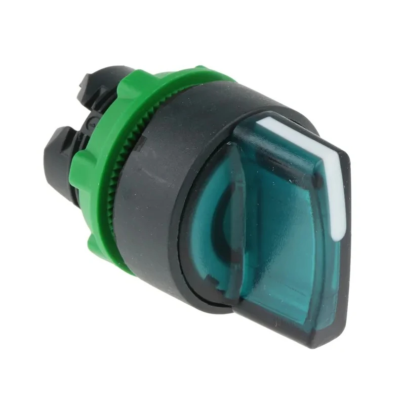 Schneider Electric Harmony Series 2 Position Illuminated Selector Switch Head, 22 mm Cutout, Green Handle, IP67 ZB5AK1233