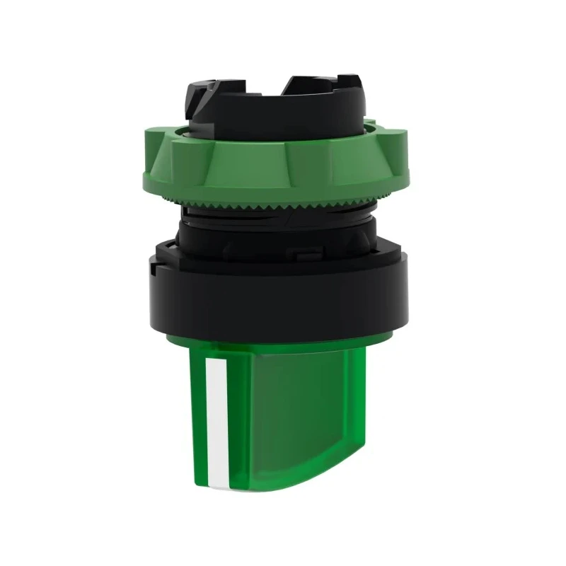 Schneider Electric Harmony Series 2 Position Illuminated Selector Switch Head, 22 mm Cutout, Green Handle, IP67 ZB5AK1233