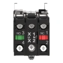 Schneider Electric Harmony Series Contact & Light Block, 24V ac/dc, White LED Illumination, 1 NO/1 NC Configuration ZB4BW0B15