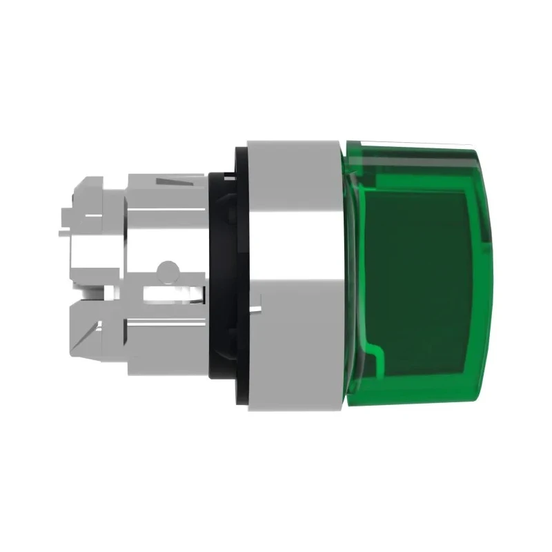 Schneider Electric Harmony Series 3 Position Illuminated Selector Switch Head, 22 mm Cutout, Green Handle, IP66 ZB4BK1533