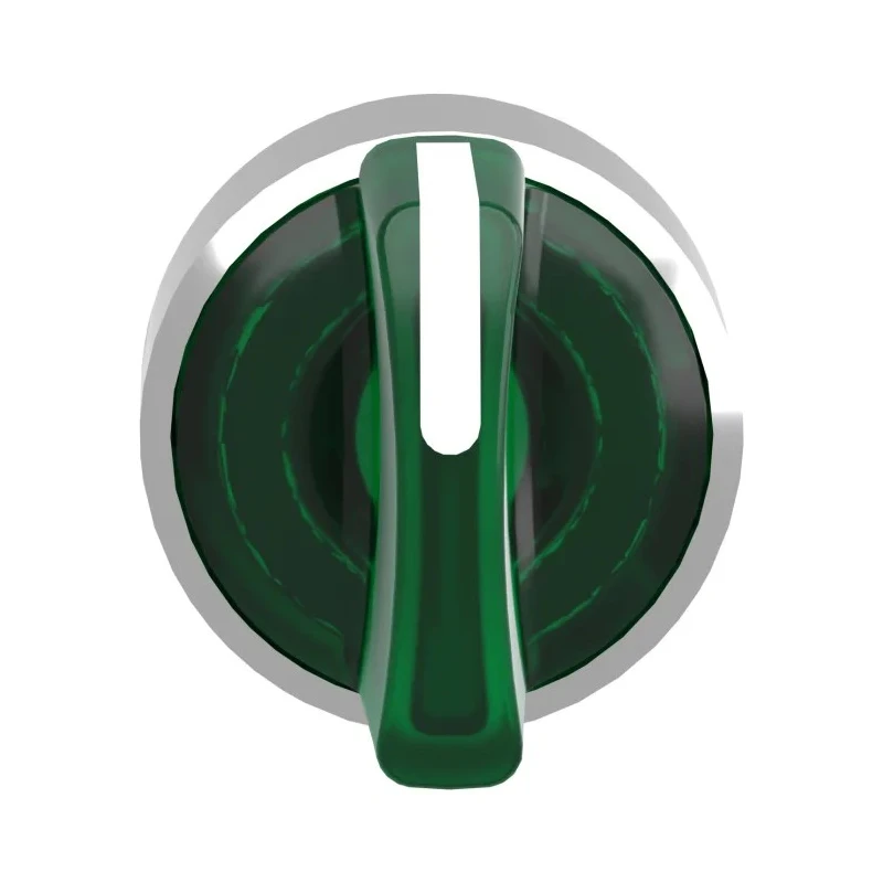 Schneider Electric Harmony Series 3 Position Illuminated Selector Switch Head, 22 mm Cutout, Green Handle, IP66 ZB4BK1533