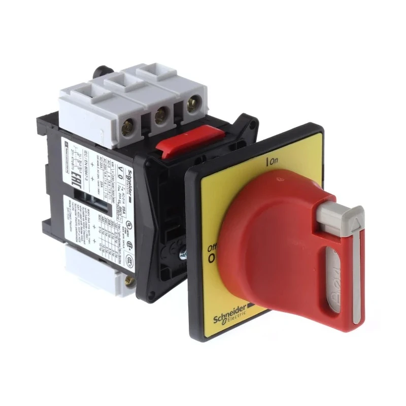 Schneider Electric 3-Pole Panel Mount Isolator Switch, IP20, IP65, 14.5A, 11 kW VCD0