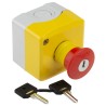Schneider Electric Harmony Series Key Release Emergency Stop Push Button Surface Mount SPDT 600V IP69K IP69 IP66 XALK188E