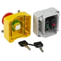 Schneider Electric Harmony Series Key Release Emergency Stop Push Button Surface Mount SPDT 600V IP69K IP69 IP66 XALK188E