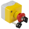 Schneider Electric Harmony Series Key Release Emergency Stop Push Button Surface Mount SPDT 600V IP69K IP69 IP66 XALK188E